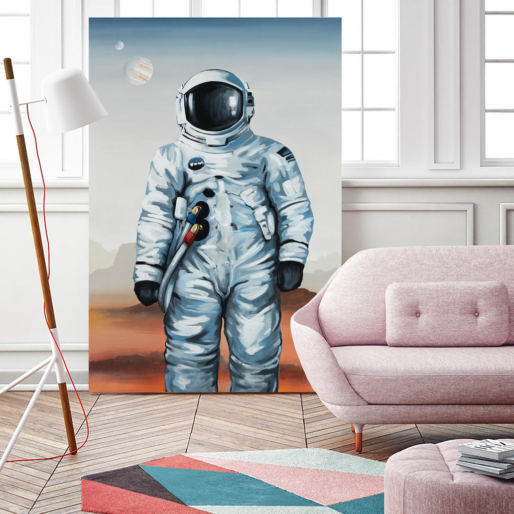 If You Believe by Daleno Art on GIANT ART - orange digital astronaut