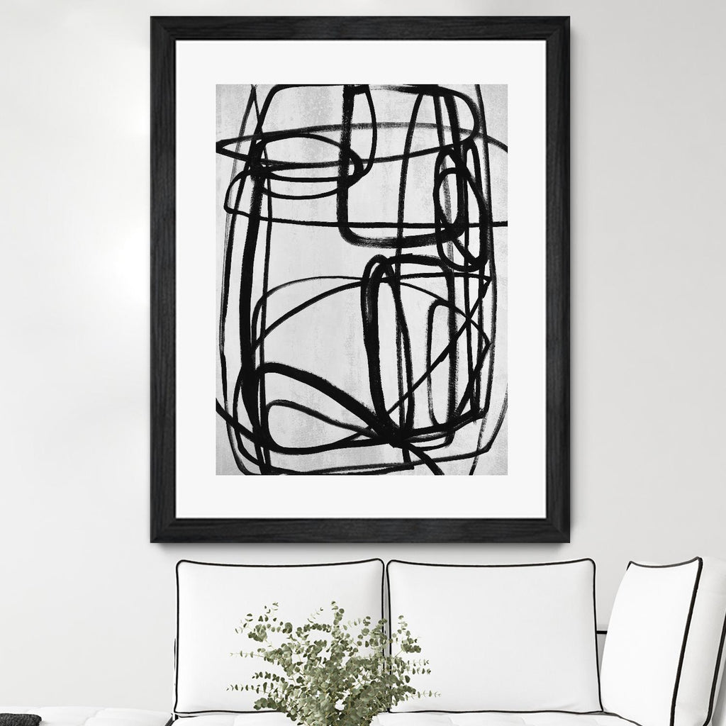 Sensational Climb par Daleno Art sur GIANT ART - abstrait blanc noir et blanc 