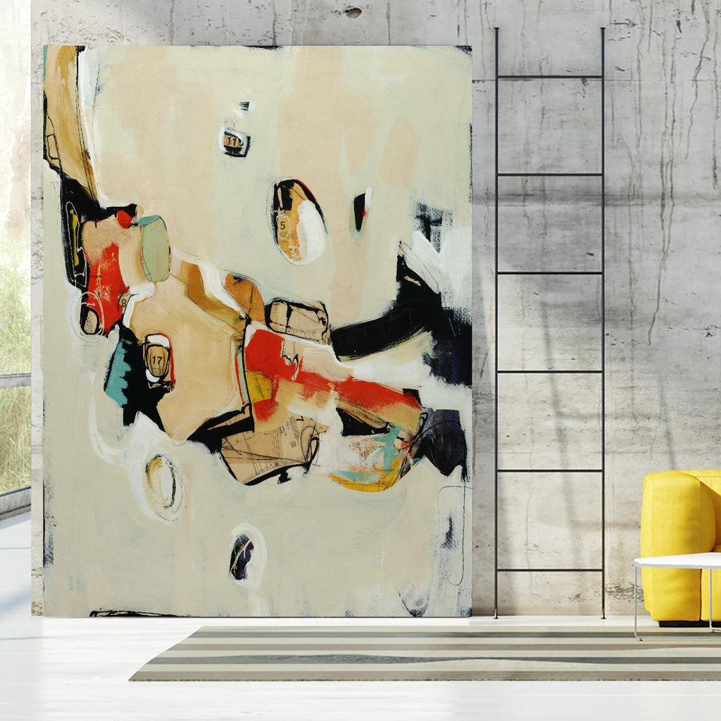 Charred Memorbilia par Daleno Art sur GIANT ART - abstrait beige 