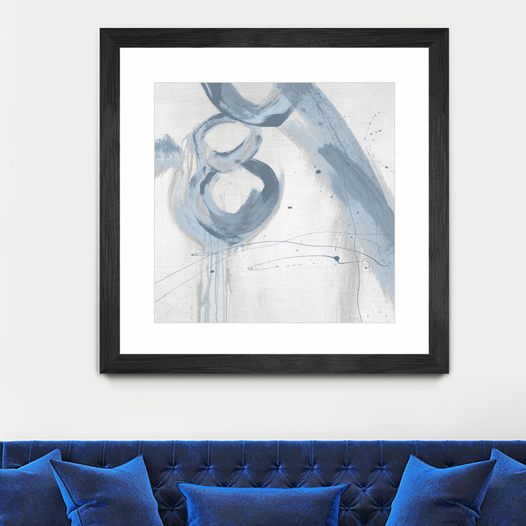 Twice Over VII par Daleno Art sur GIANT ART - abstrait abstrait bleu 