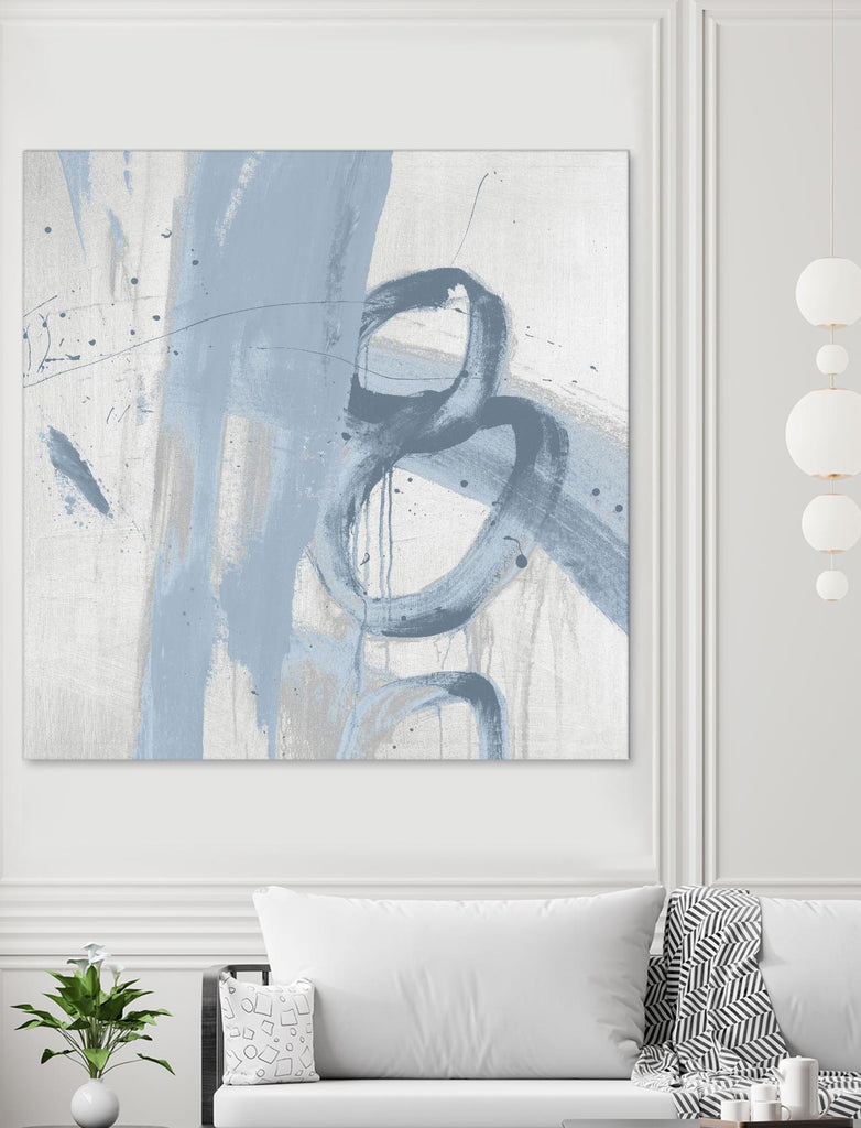 Twice Over IX par Daleno Art sur GIANT ART - abstrait bleu abstrait 