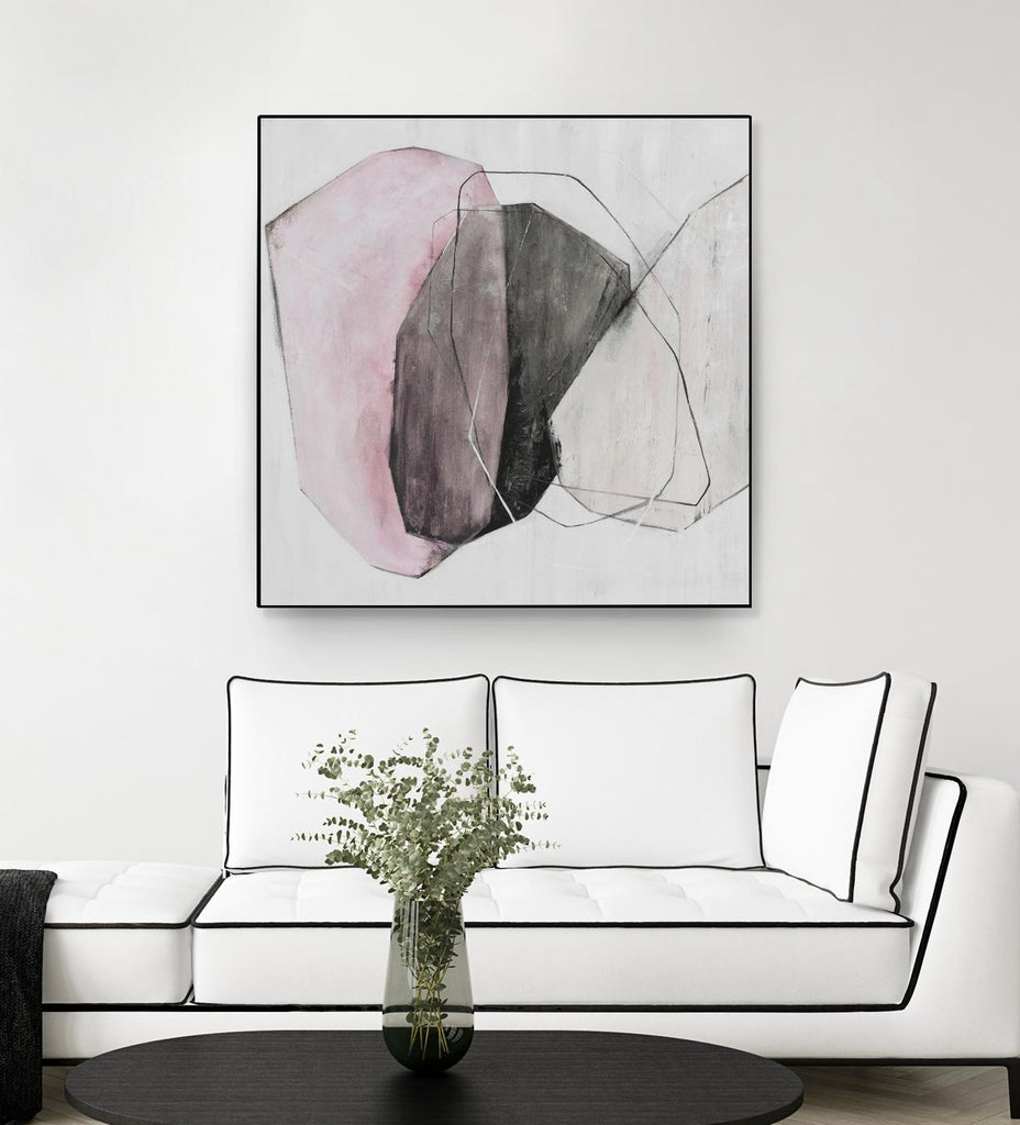 Tickled With Pink par Daleno Art sur GIANT ART - formes roses abstraites 