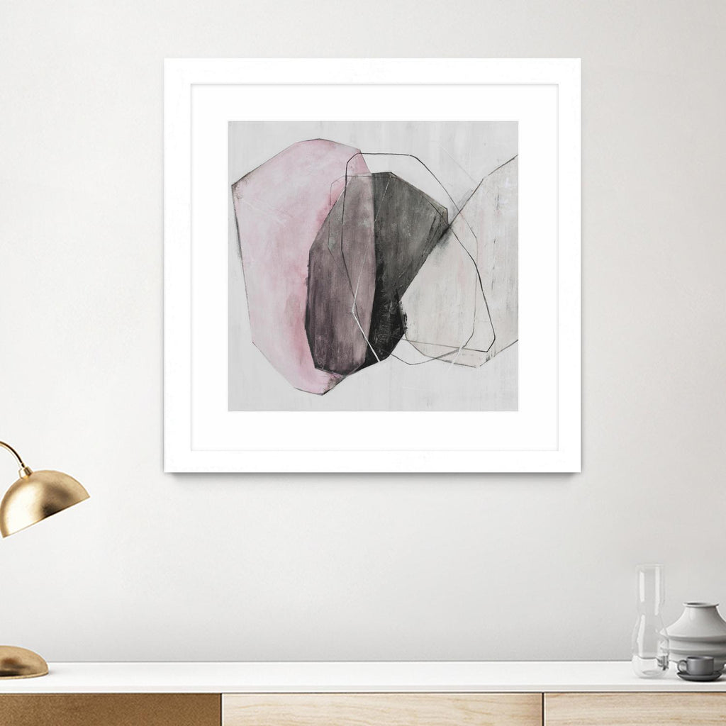 Tickled With Pink par Daleno Art sur GIANT ART - formes roses abstraites 