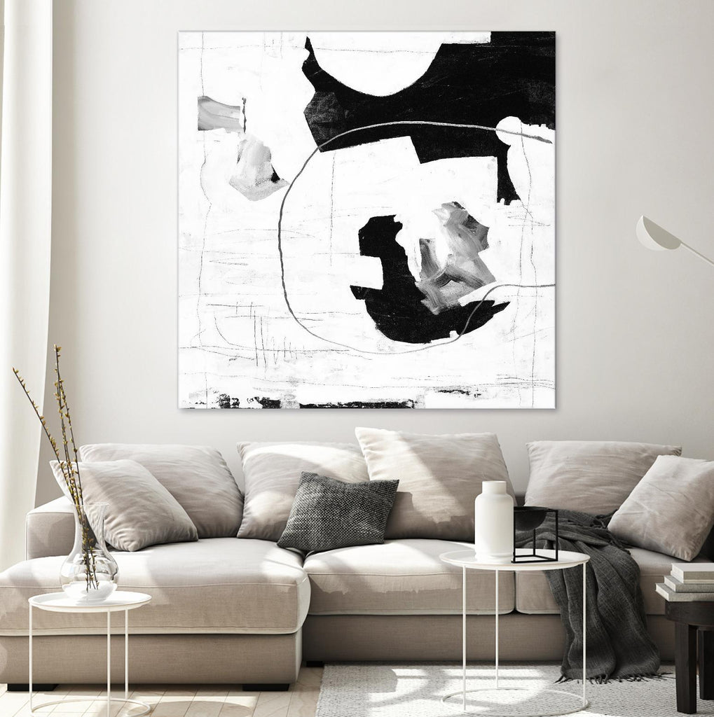Traces of Silver III by Daleno Art on GIANT ART - black  black&white abstrait 