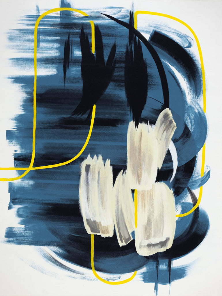 Curious Crafter II par Daleno Art sur GIANT ART - abstrait abstrait bleu 