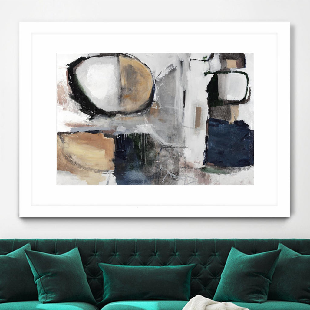 Loud and Quiet II by Daleno Art on GIANT ART - beige abstract