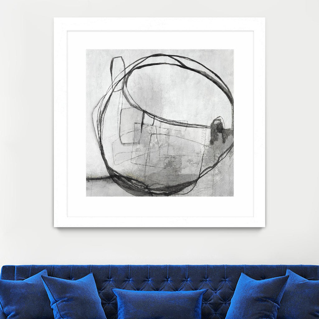 Lucent Sphere by Daleno Art on GIANT ART - black black & white circle