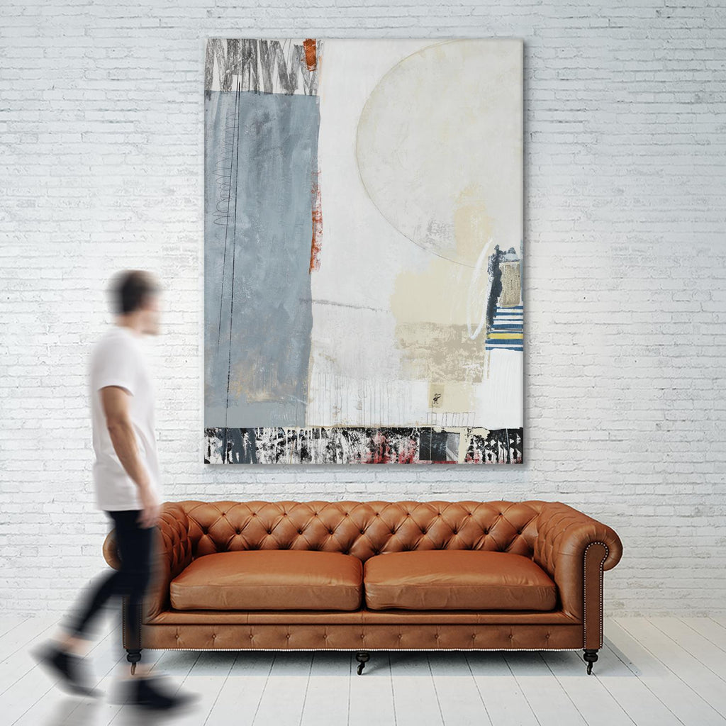 City Walker by Daleno Art on GIANT ART - beige abstract