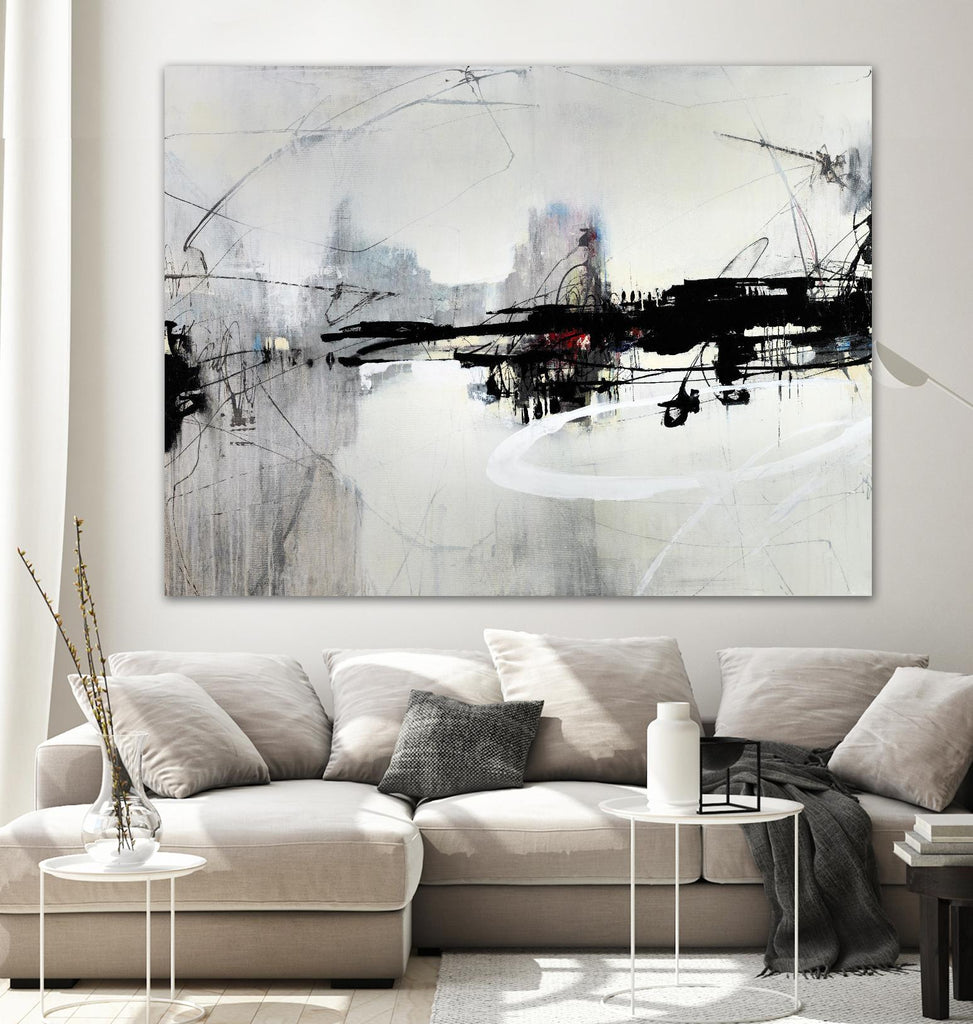 Harbor of Industry by Daleno Art on GIANT ART - red abstract abstract