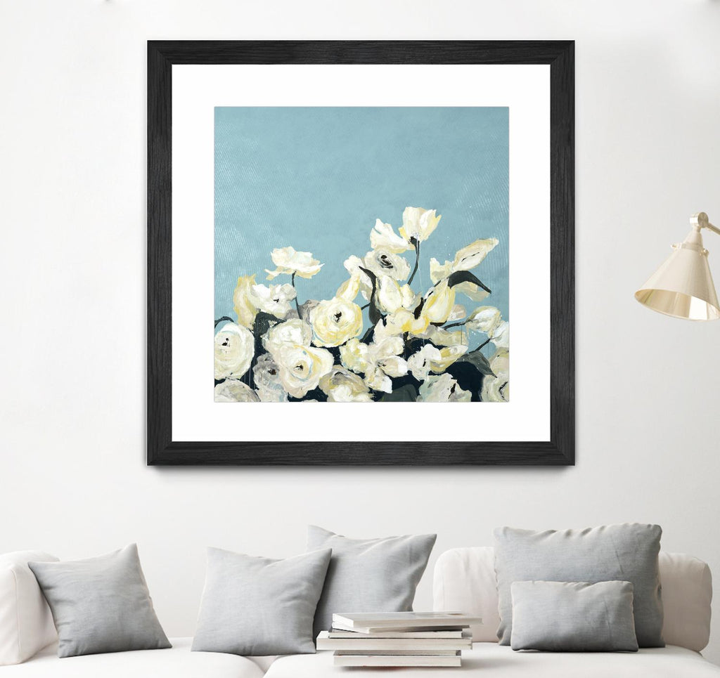 Blue Sky Blooms de Daleno Art sur GIANT ART - fleurs blanches nature