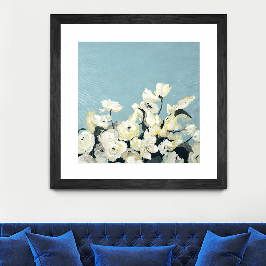 Blue Sky Blooms de Daleno Art sur GIANT ART - fleurs blanches nature