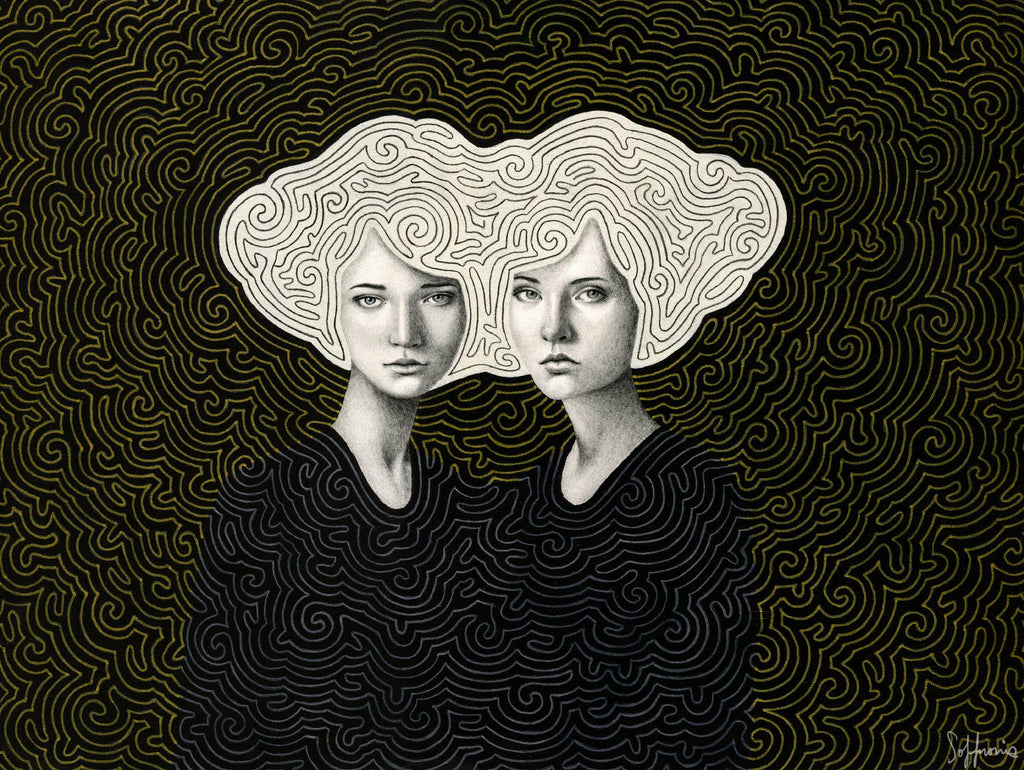 Orla et Olinda par Sofia Bonati sur GIANT ART - hommes et femmes blancs