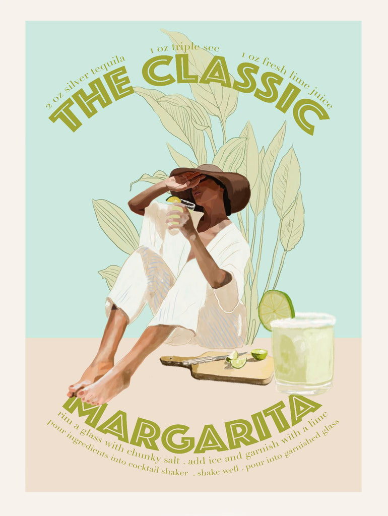 La margarita classique par Jenny Liz Rome sur GIANT ART - cocktail figuratif à la menthe 