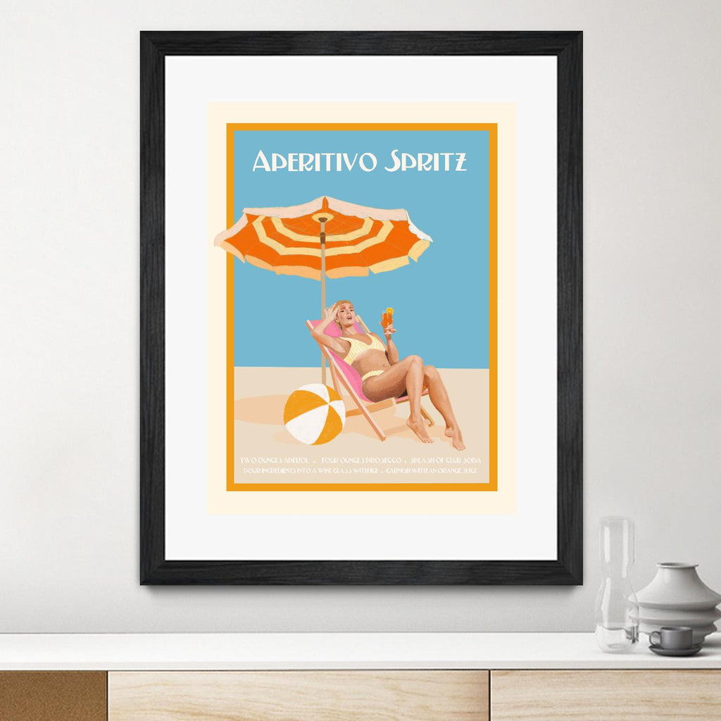 Aperitivo Spritz de Jenny Liz Rome sur GIANT ART - cocktail figuratif orange