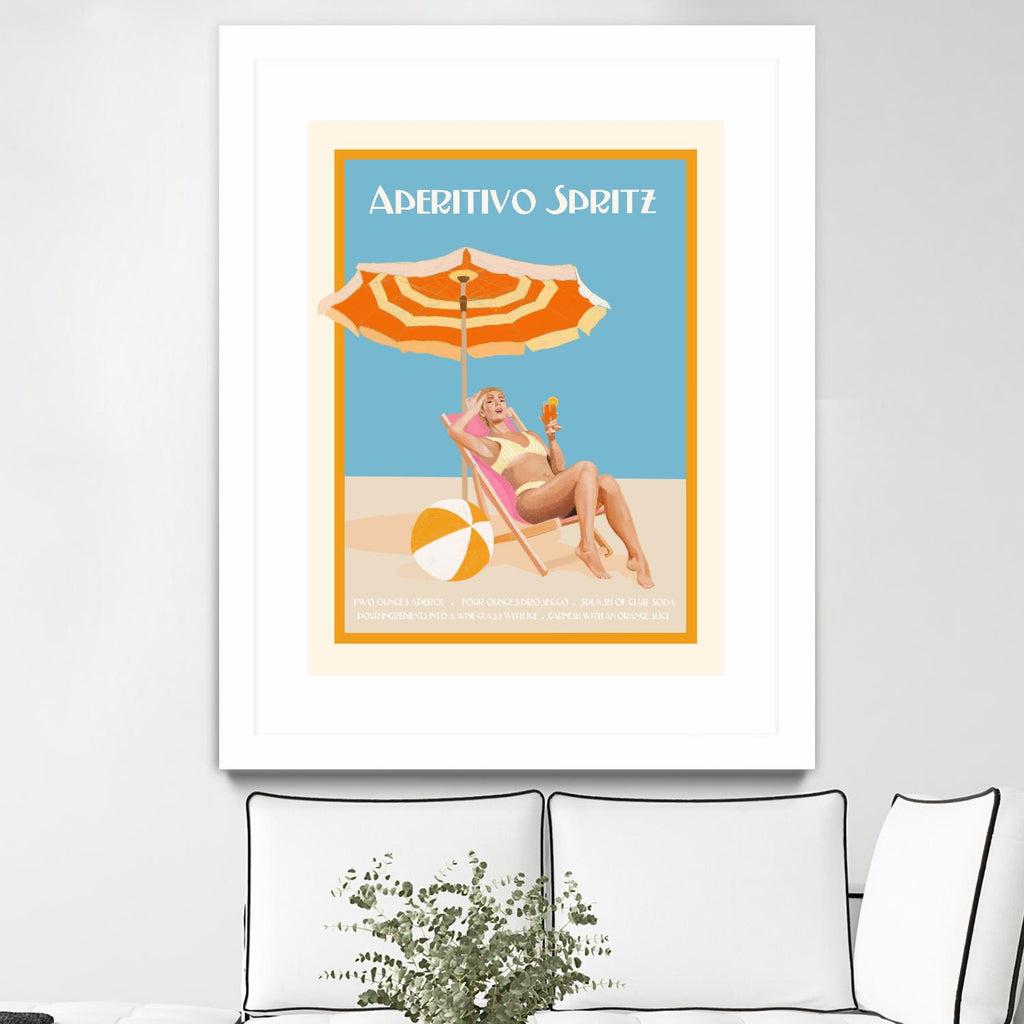 Aperitivo Spritz de Jenny Liz Rome sur GIANT ART - cocktail figuratif orange