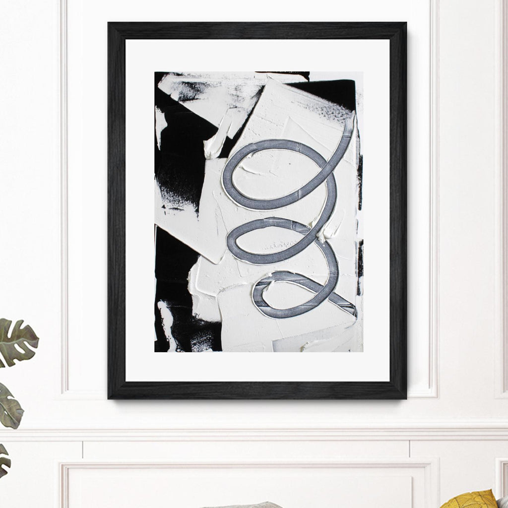 Swirl de KenT Youngstrom sur GIANT ART - abstrait noir et blanc
