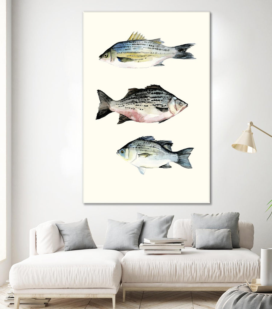 Groupement de poissons 2 par Natasha Marie sur GIANT ART - animaux gris