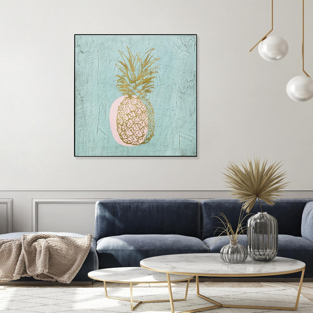 Golden Pineapple by Stefano Altamura sur GIANT ART - nature morte dorée