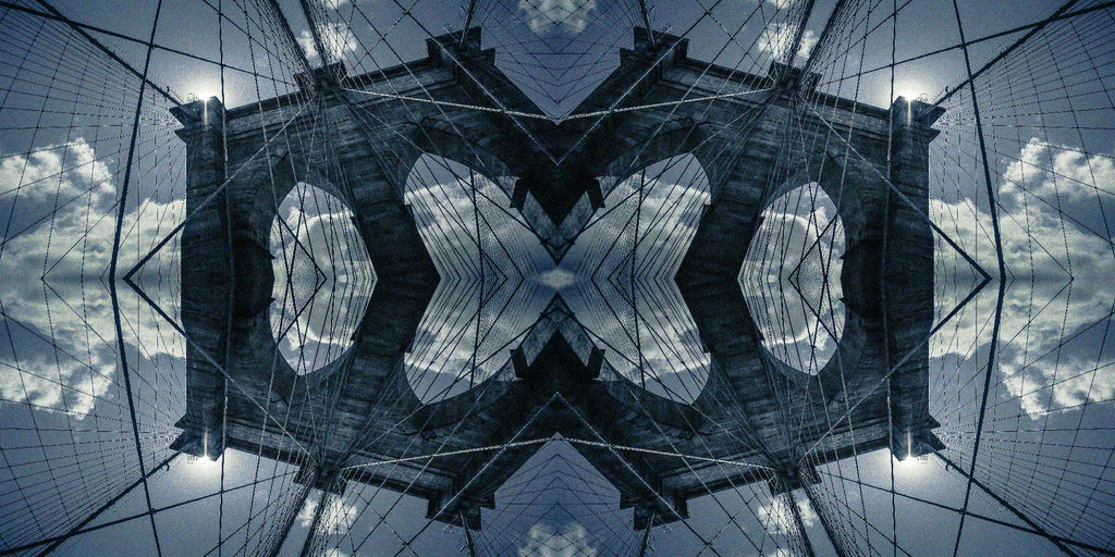 Folded Architecture 1 par DavidJordan Williams sur GIANT ART - abstrait bleu