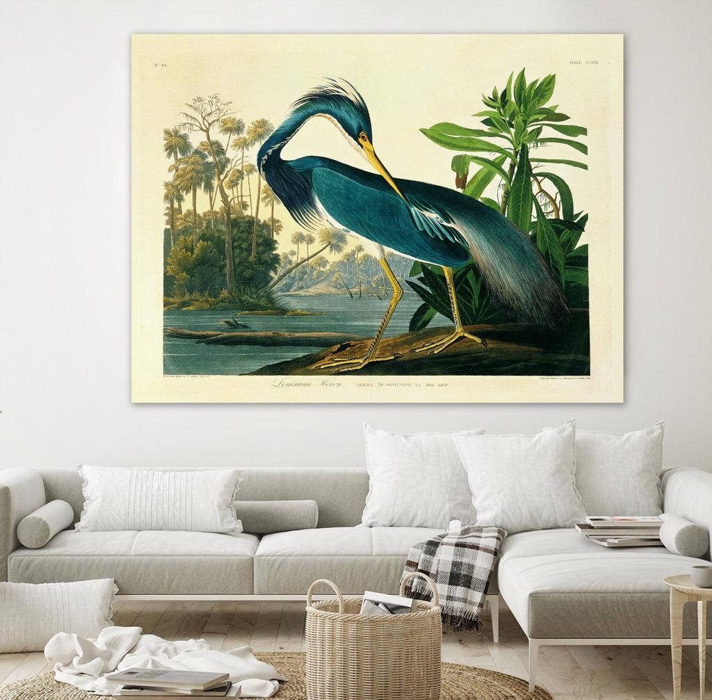 Assiette Heron de Louisiane 217 de Porter Design sur GIANT ART - animaux beiges