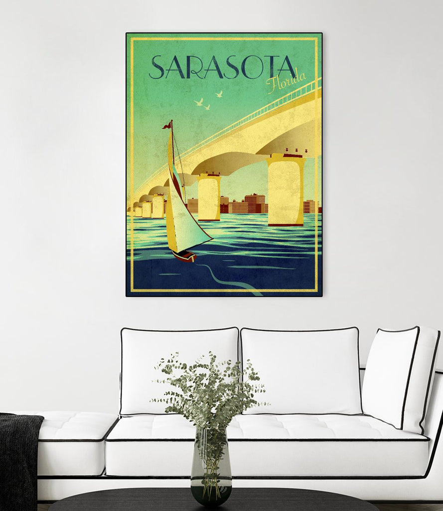 Sarasota par Stella Bradley sur GIANT ART - jaune tropical