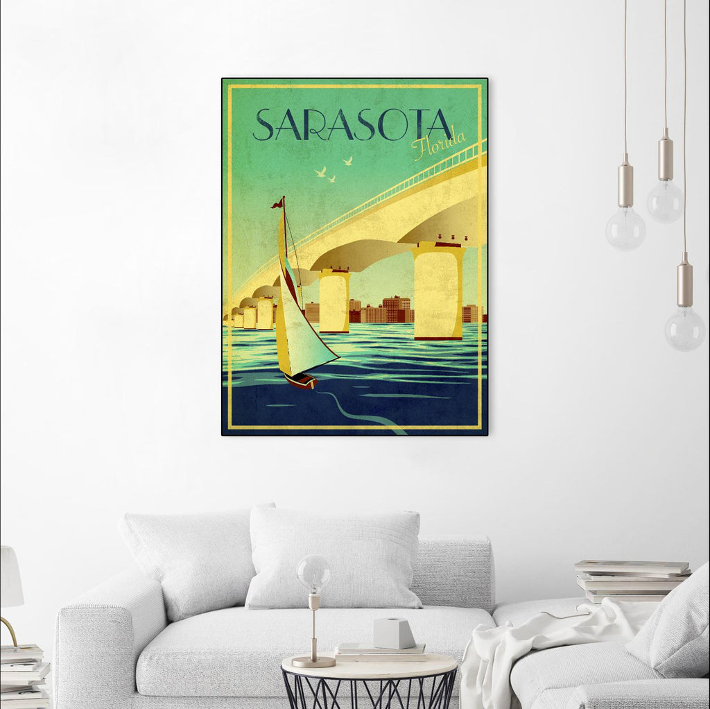 Sarasota par Stella Bradley sur GIANT ART - jaune tropical
