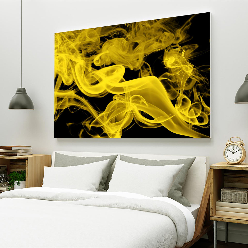 Yellow Smoke par GI ArtLab sur GIANT ART - fumée abstraite jaune