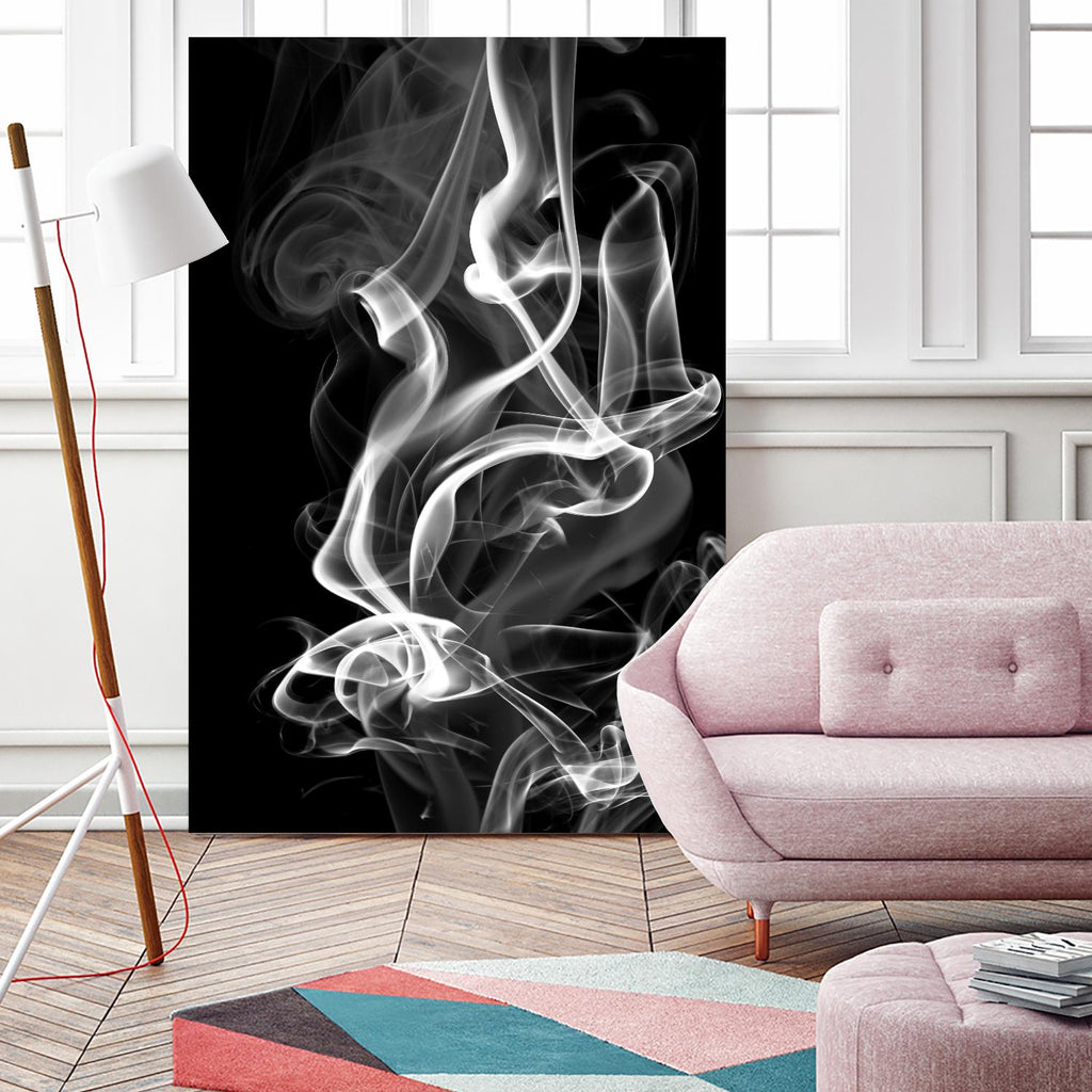 Fumée noire abstraite par GI ArtLab sur GIANT ART - noir abstrait