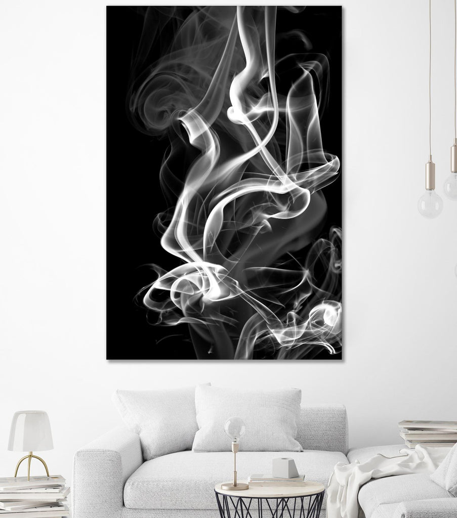 Fumée noire abstraite par GI ArtLab sur GIANT ART - noir abstrait