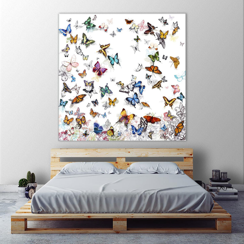 Papillon par Allyson Fukushima sur GIANT ART - animaux roses papillon