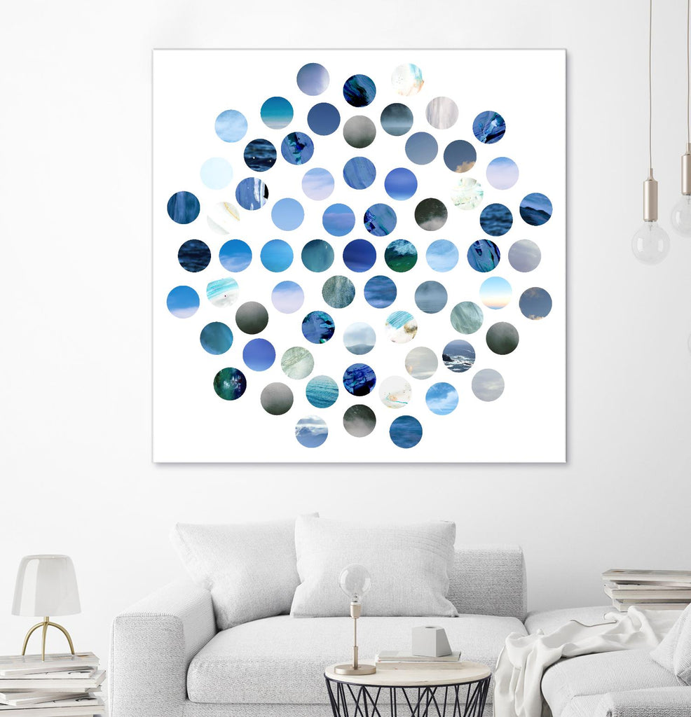 Circle Grid D by THE Studio on GIANT ART - blue abstract