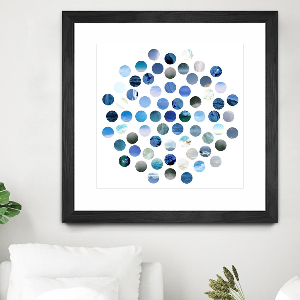 Circle Grid D by THE Studio on GIANT ART - blue abstract