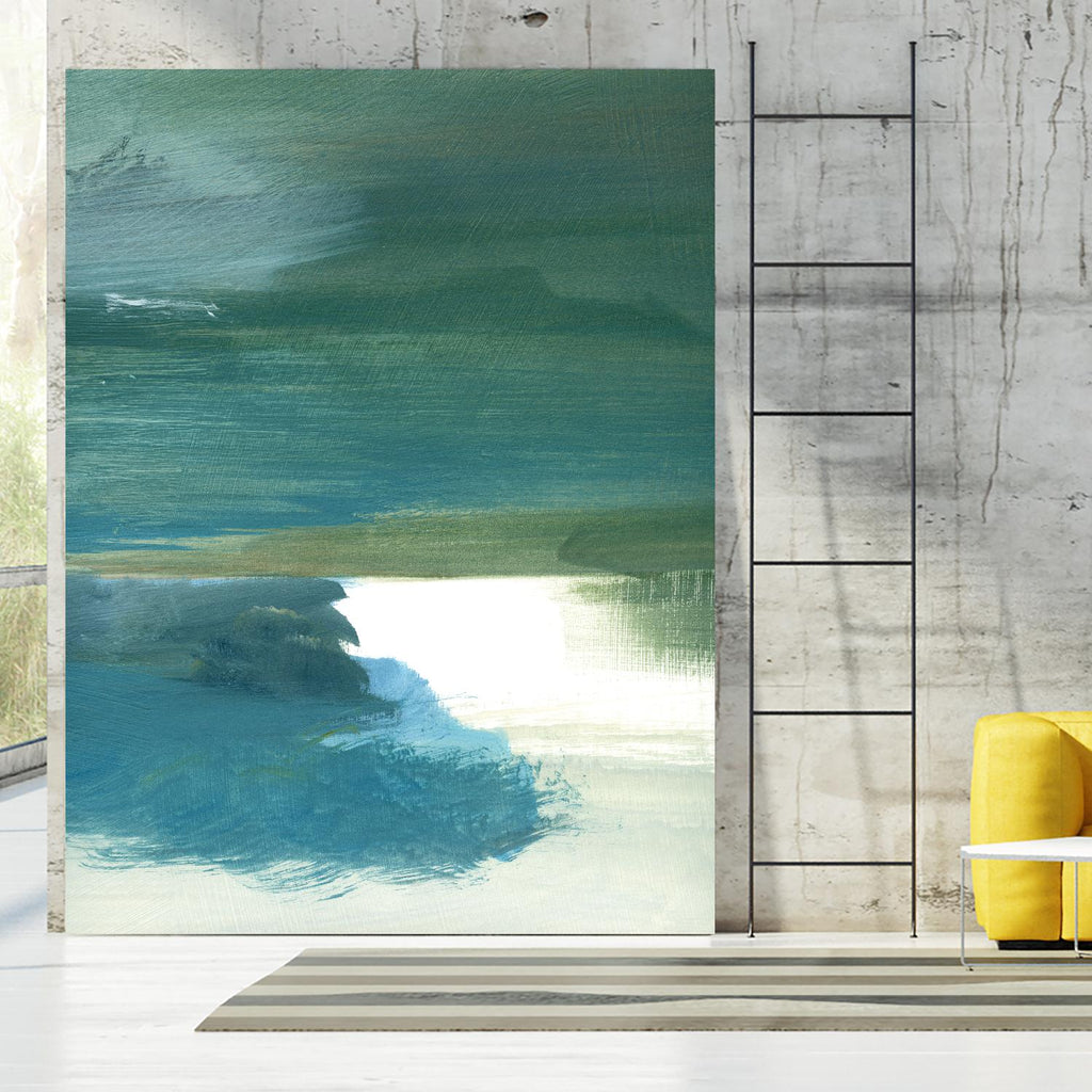 Paysages marins côtiers C par THE Studio sur GIANT ART - vert abstrait