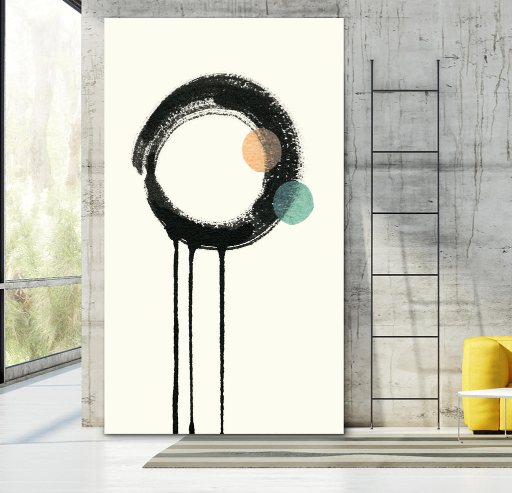 Cercles zen B par Natasha Marie sur GIANT ART - vert abstrait