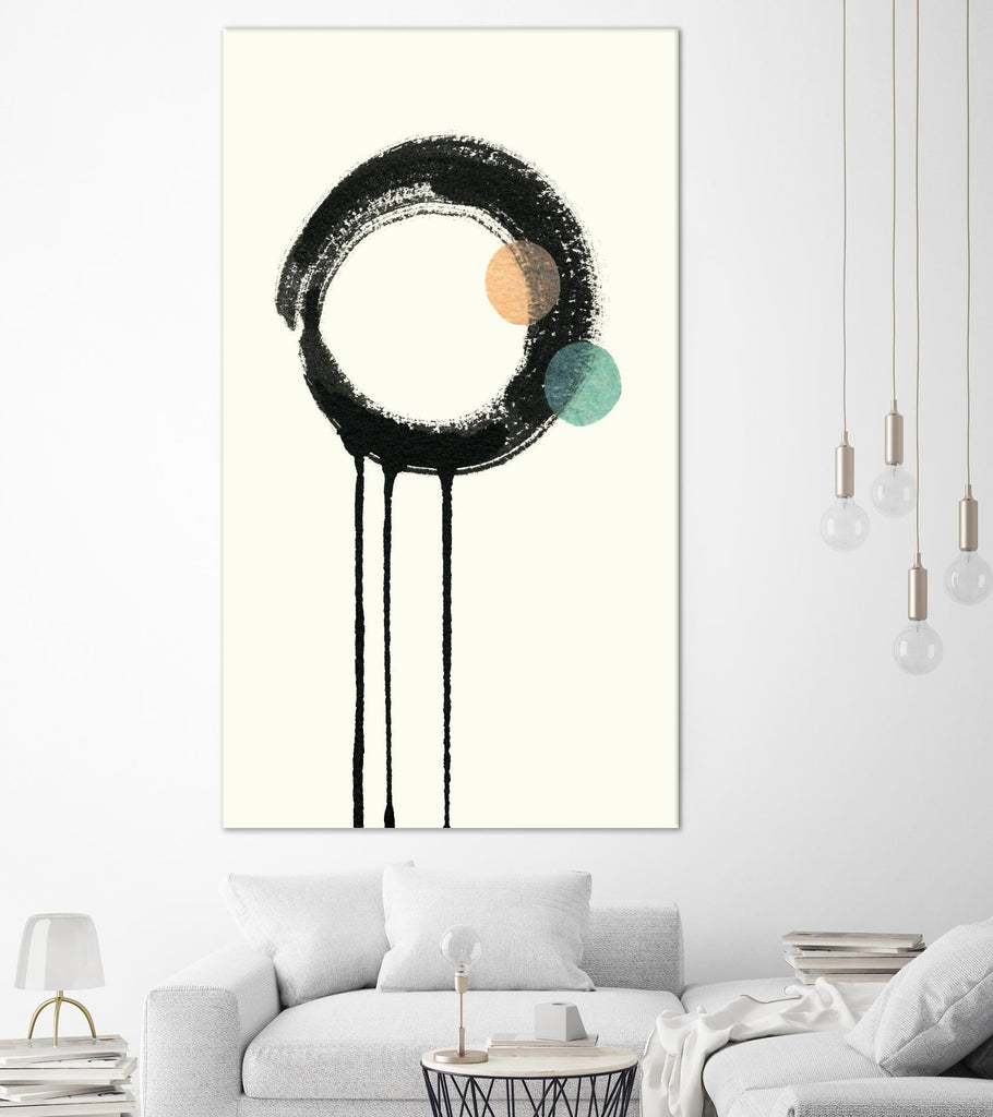 Cercles zen B par Natasha Marie sur GIANT ART - vert abstrait