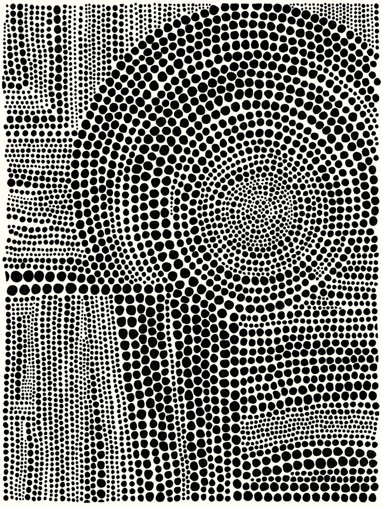 Clustered Dots B de Natasha Marie sur GIANT ART - abstrait noir