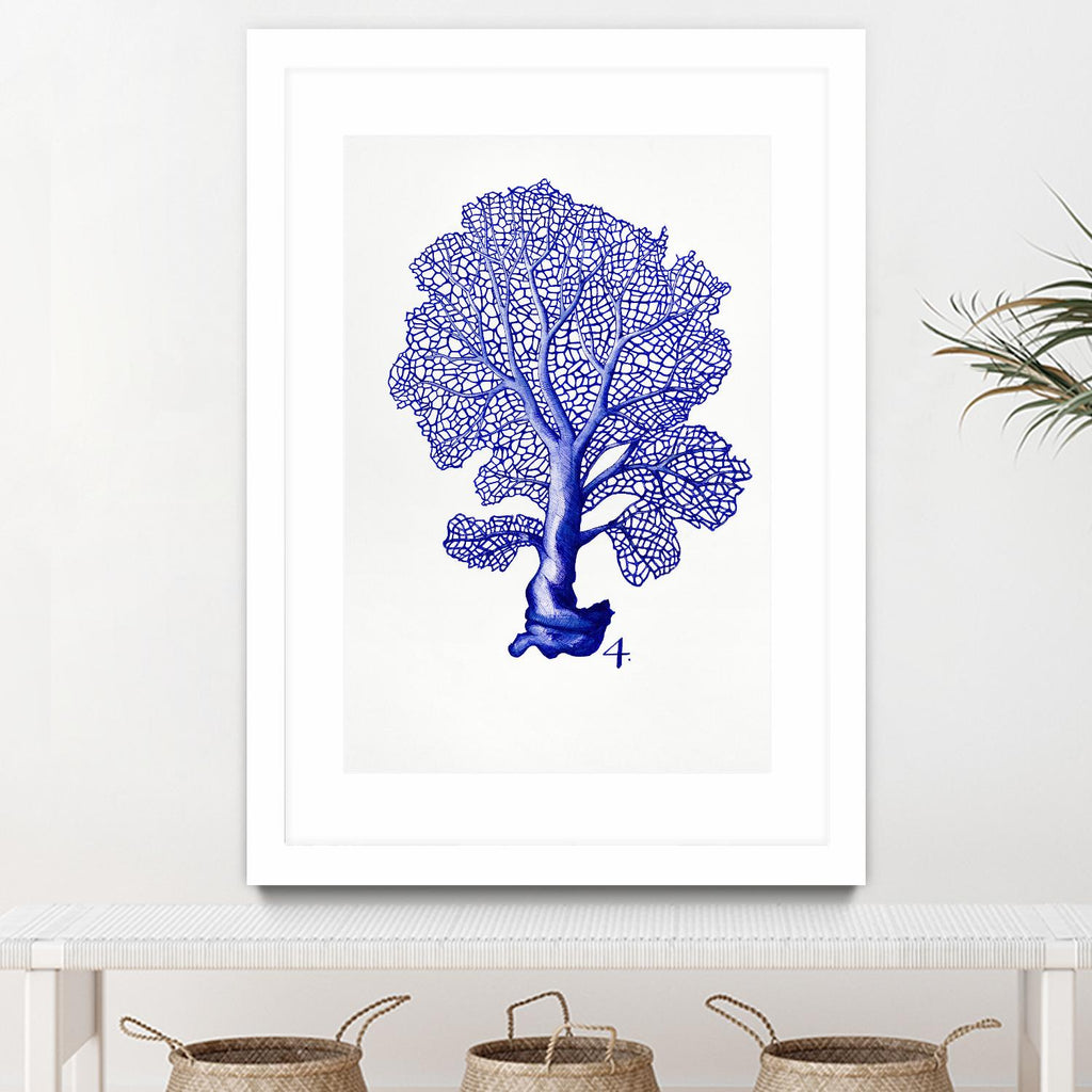 Sea Life in Pen 4 by Millie Brooks on GIANT ART - blue botanical