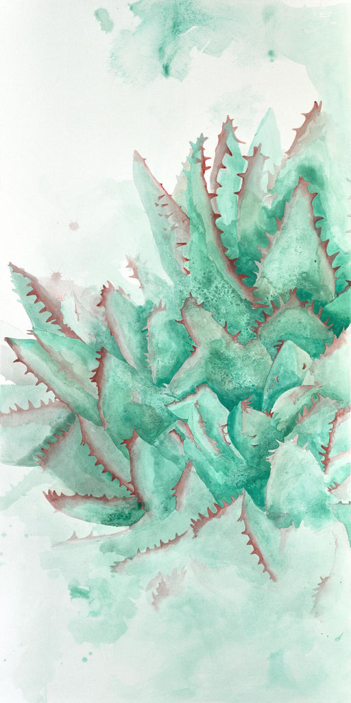 Turquoise Desert 3 par Allyson Fukushima sur GIANT ART - floral vert