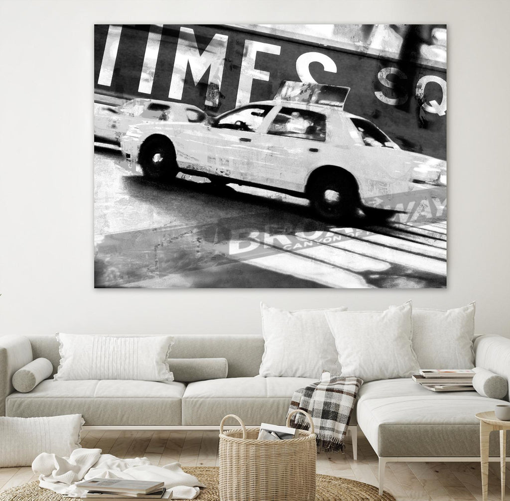 Times Square Taxi 2 par GI ArtLab sur GIANT ART - scène de ville noire