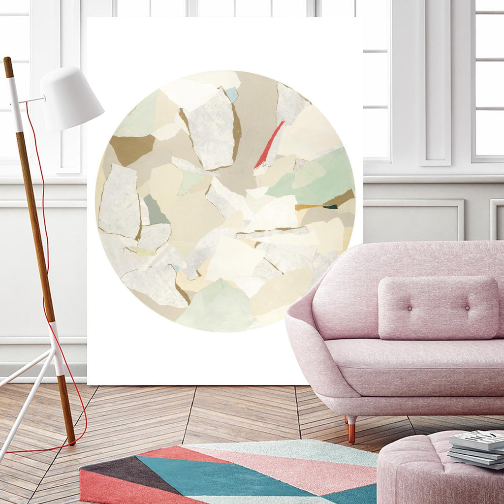 Radial Bliss 1 par KG Studio sur GIANT ART - cercle abstrait beige