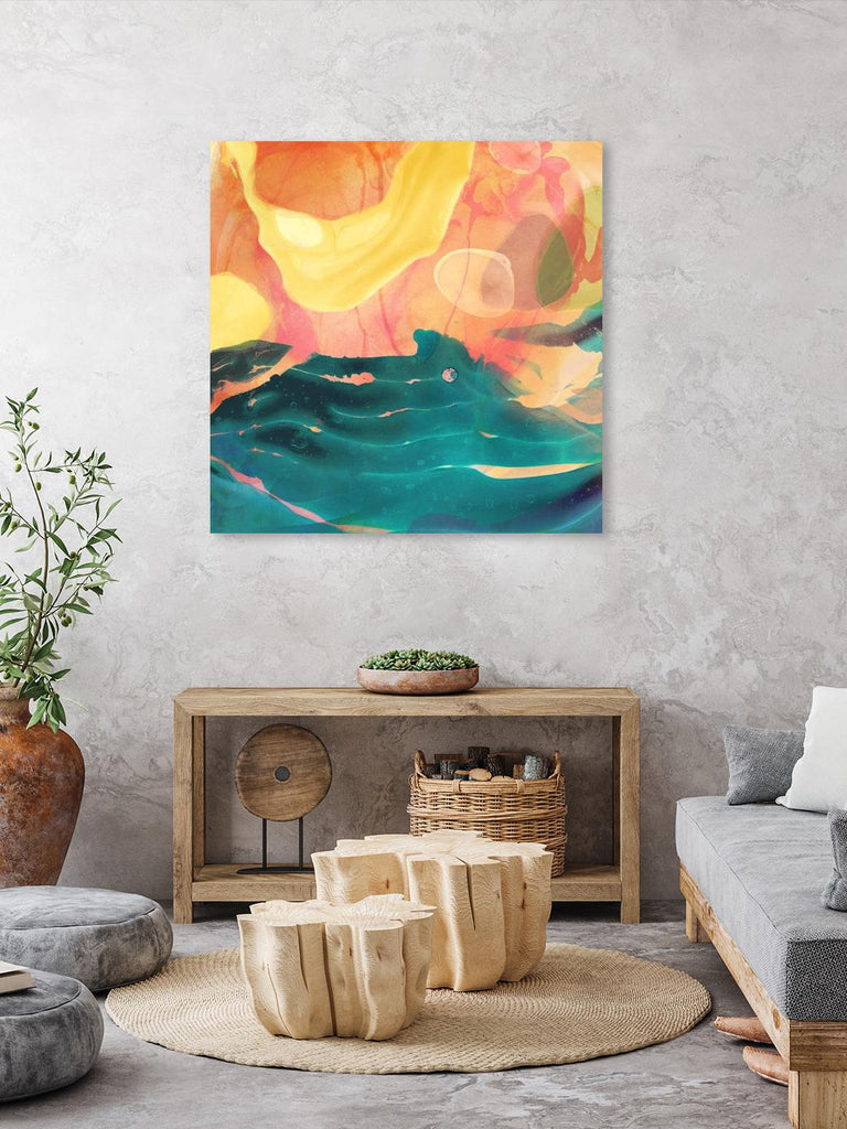 Seaside Abstract by THE Studio on GIANT ART - orange abstract