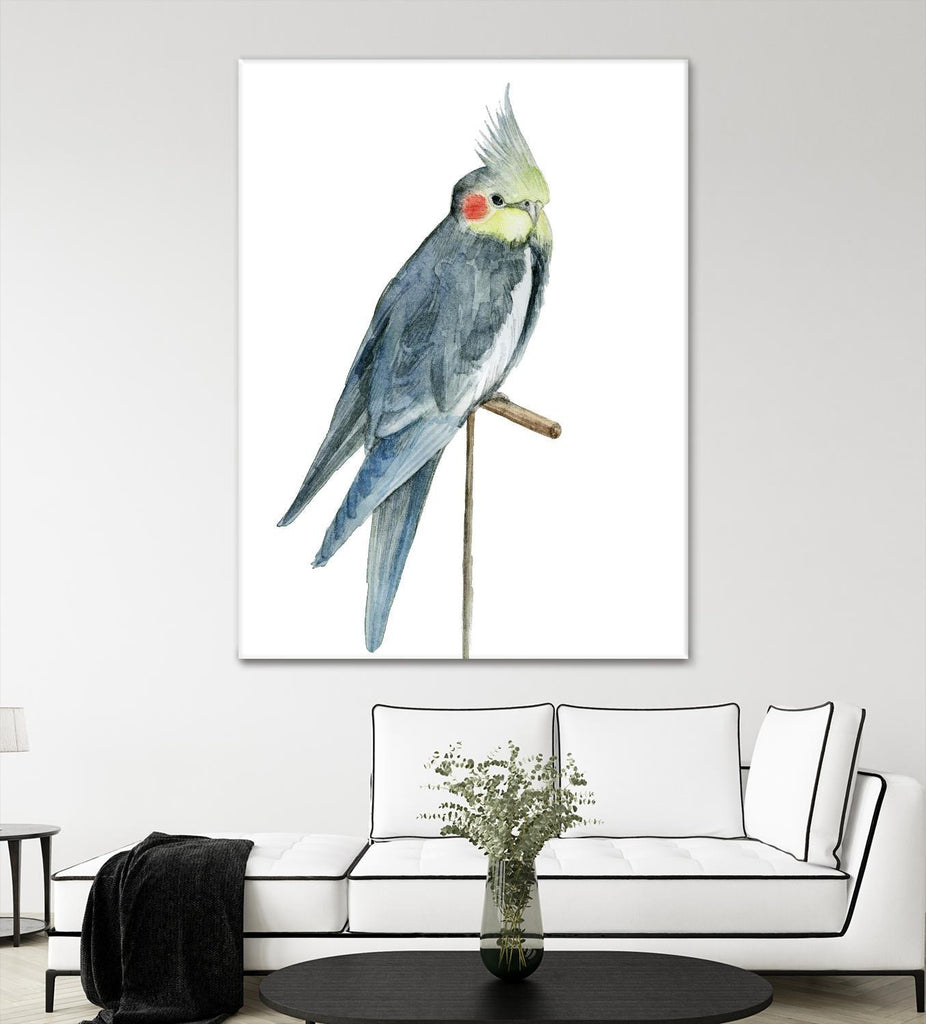 Oiseau 1 par Harvey, Brenna Harvey sur GIANT ART - oiseaux animaux bleus