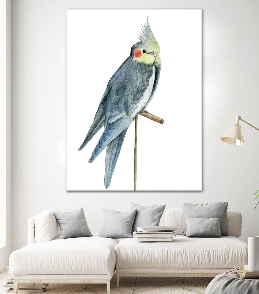 Oiseau 1 par Harvey, Brenna Harvey sur GIANT ART - oiseaux animaux bleus