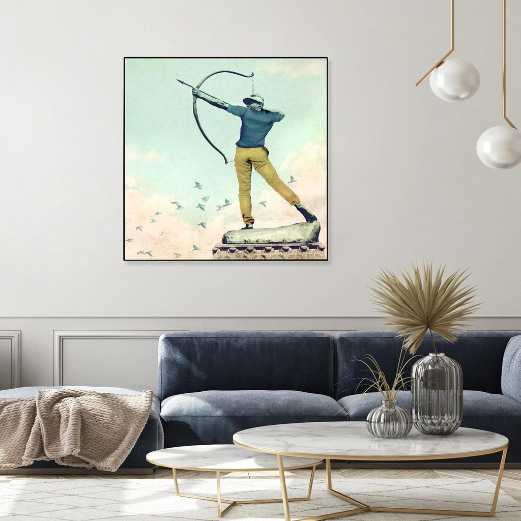 Hipster Archer by THE Studio on GIANT ART - beige contemporary