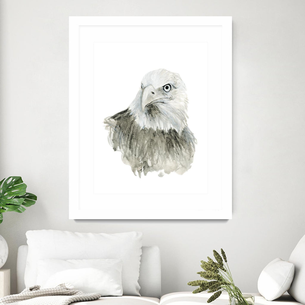 Eagle Bust by Brenna Harvey on GIANT ART - white vintage aigle
