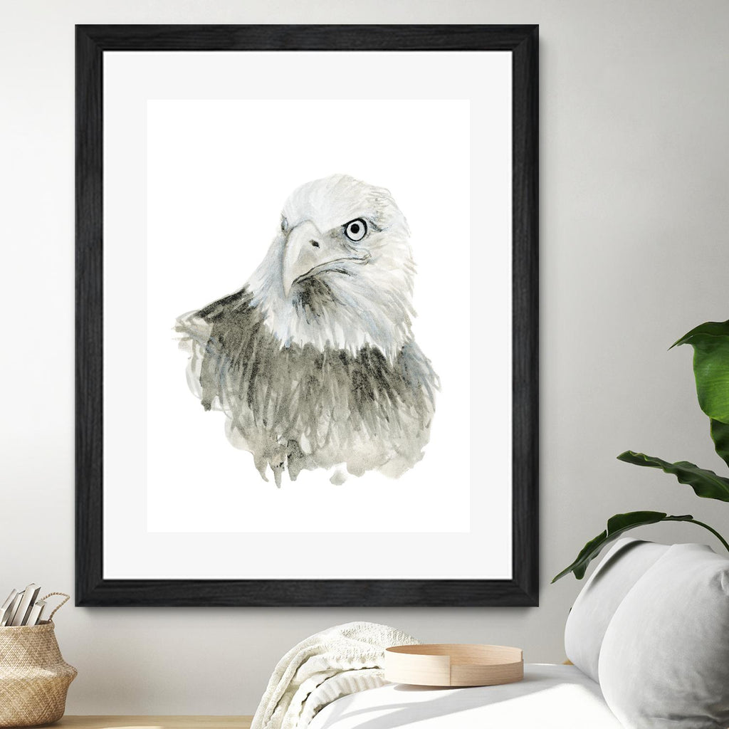 Eagle Bust by Brenna Harvey on GIANT ART - white vintage aigle