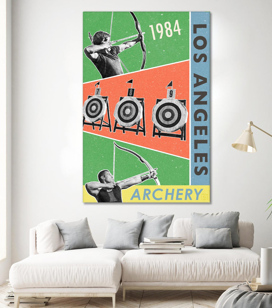 Los Angeles Archery 1984 par THE Studio sur GIANT ART - vintage vert
