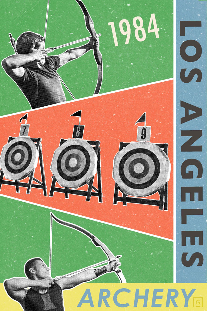 Los Angeles Archery 1984 by THE Studio on GIANT ART - green vintage
