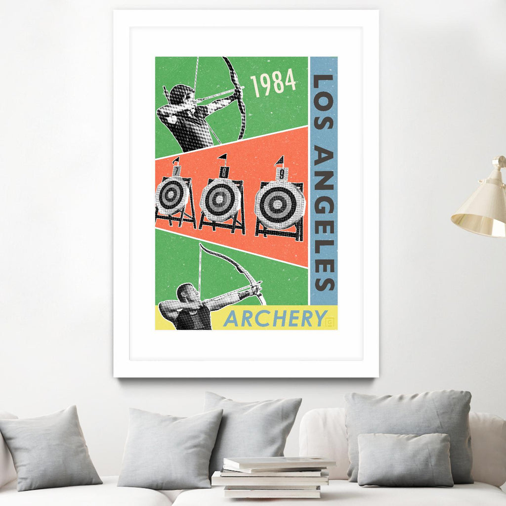 Los Angeles Archery 1984 par THE Studio sur GIANT ART - vintage vert