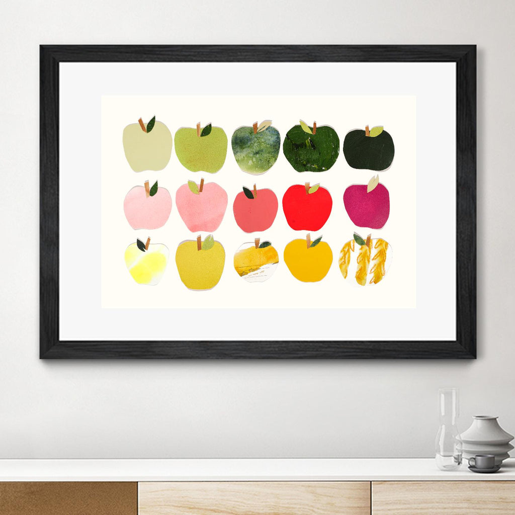 Apples to Apples par Emma Jones sur GIANT ART - nature morte blanche
